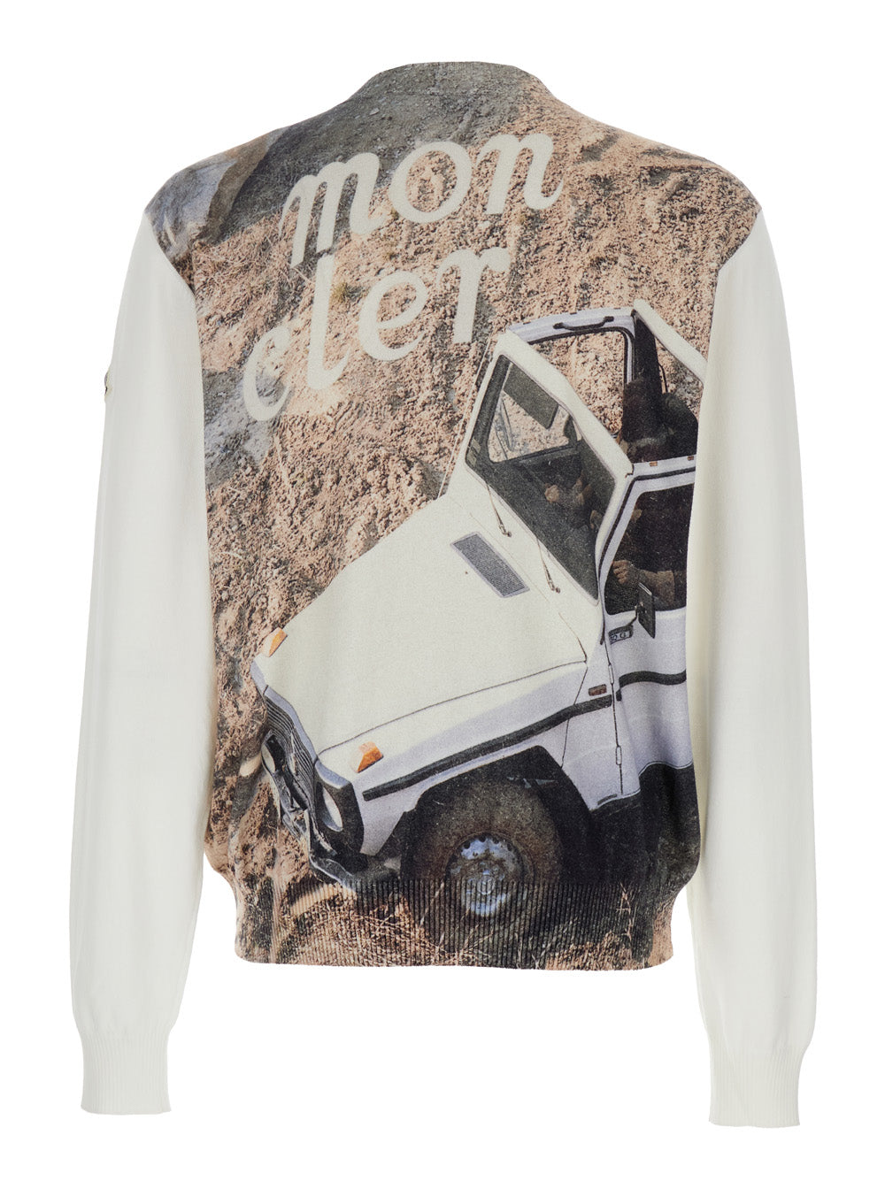 Moncler Genius Men Multicolor Crewneck Sweater With Logoed Motif With Car Print And Logo Patch In Cotton Man MONCLER GENIUS