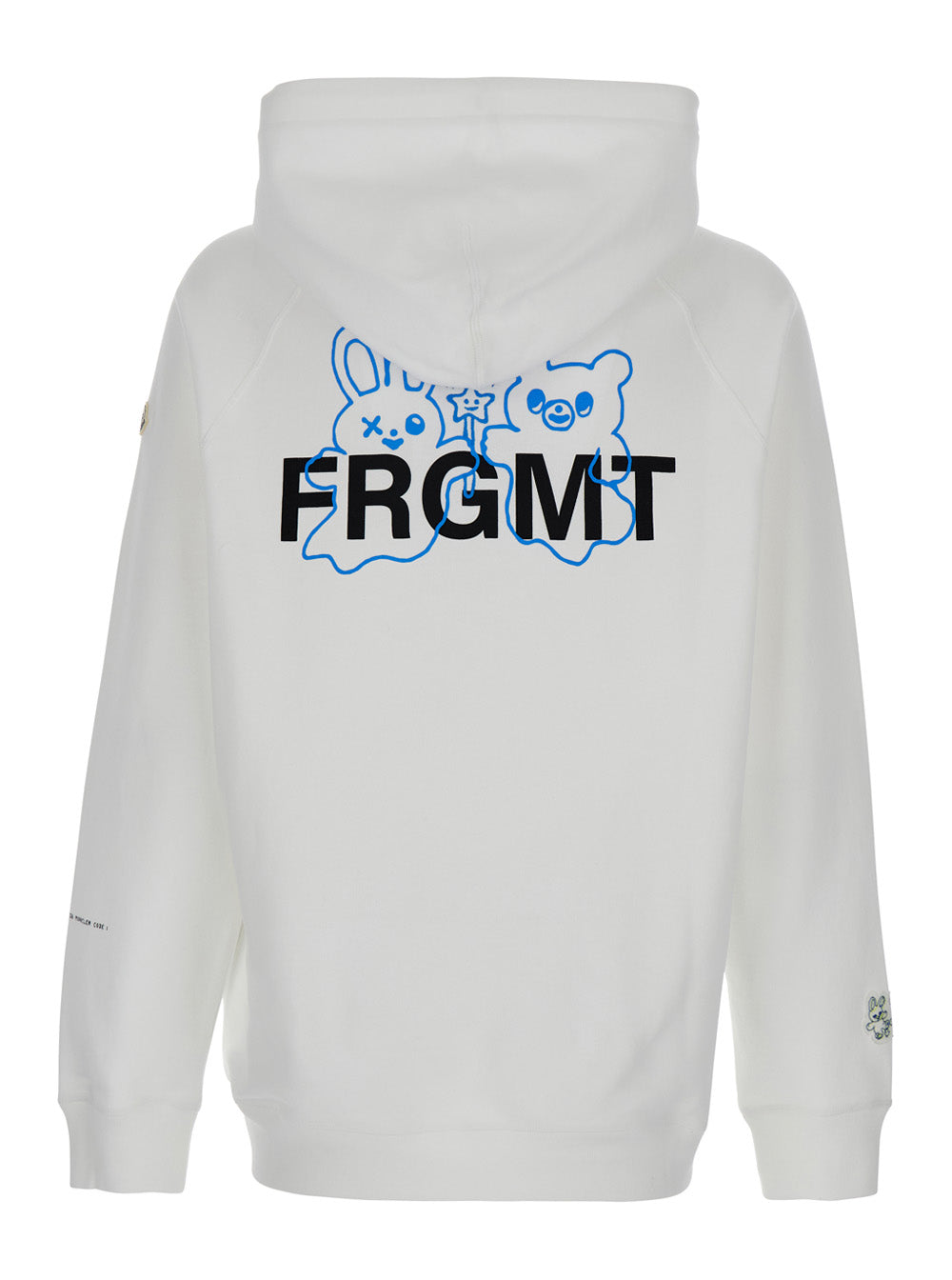 Moncler Genius Men White Hoodie With Logo Lettering On The Front And Logo Print On The Rear In Cotton Man MONCLER GENIUS