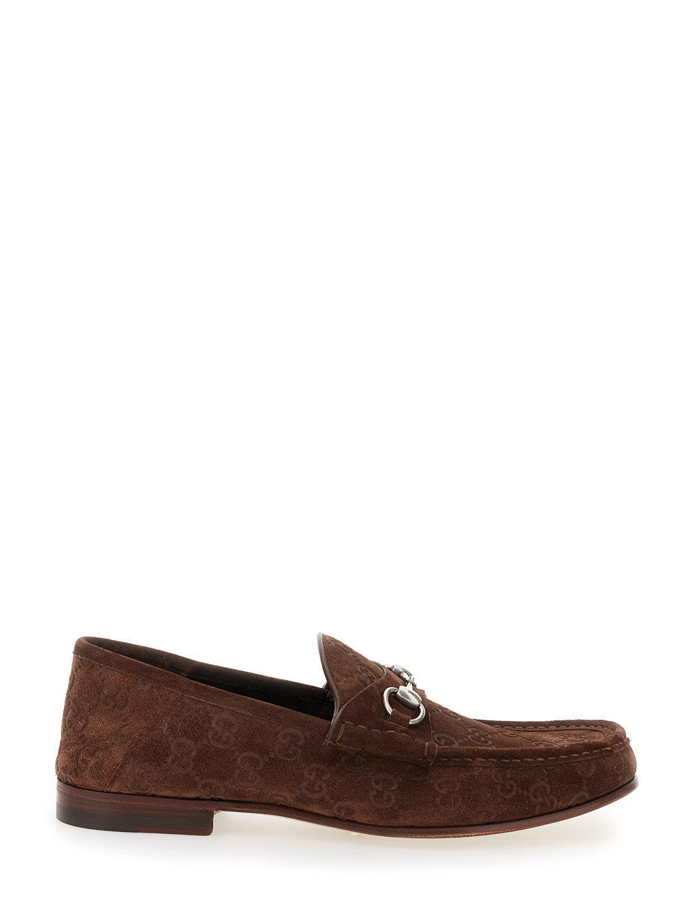 Gucci Men 'Horsebit 1953' Brown Loafers With Horsebit In Gg Canvas Man GUCCI