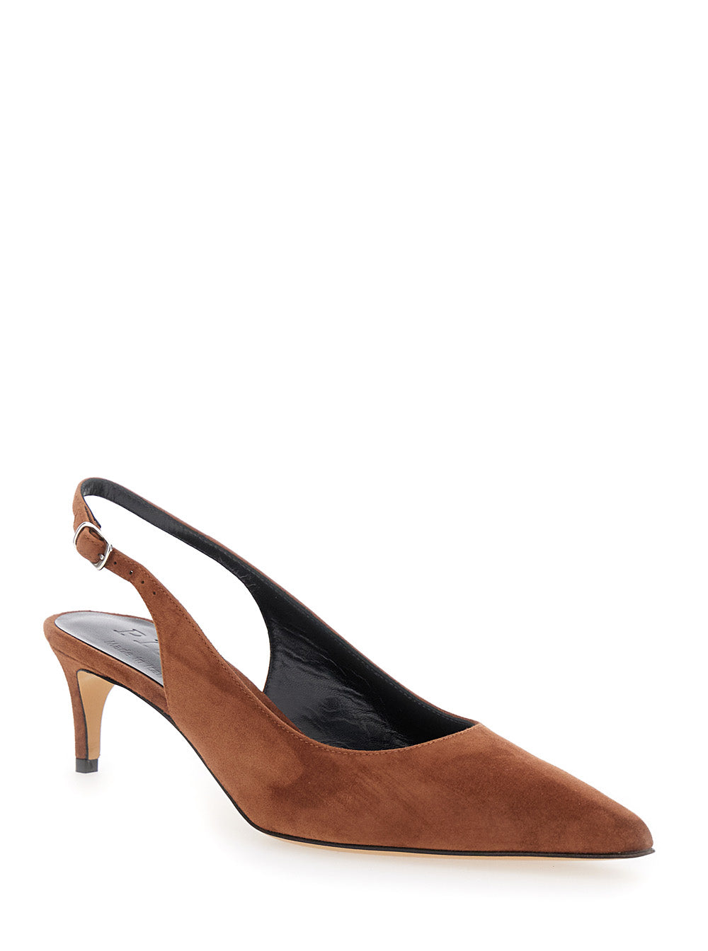 Leplain Women 'Luisa' Brown Slingback Pumps With Low Heel In Suede Woman LEPLAIN