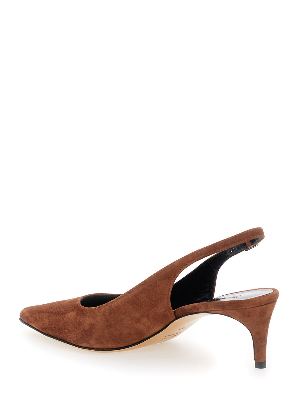 Leplain Women 'Luisa' Brown Slingback Pumps With Low Heel In Suede Woman LEPLAIN