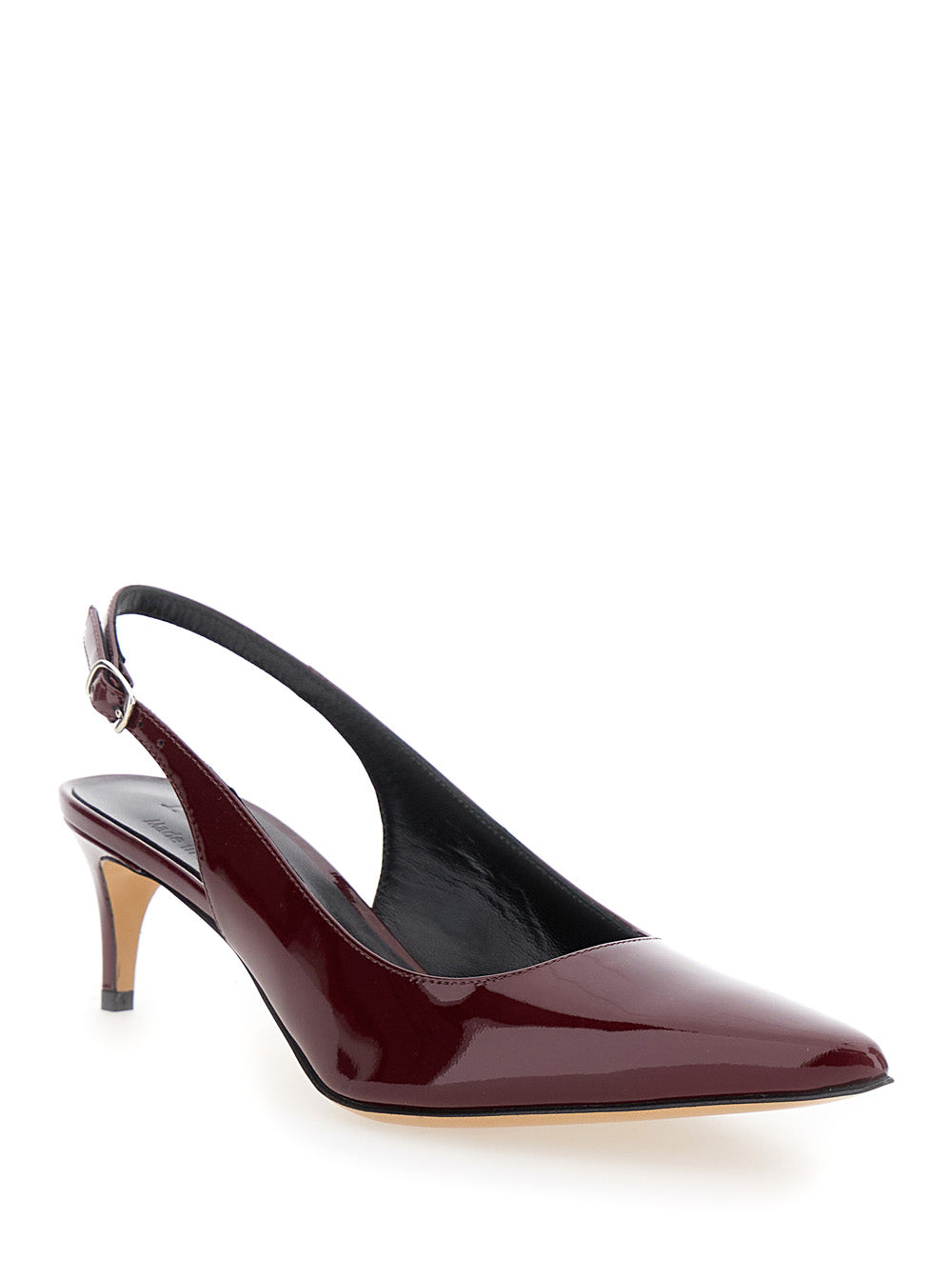Leplain Women 'Luisa' Bordeaux Slingback Pumps With Low Heel In Patent Leather Woman LEPLAIN