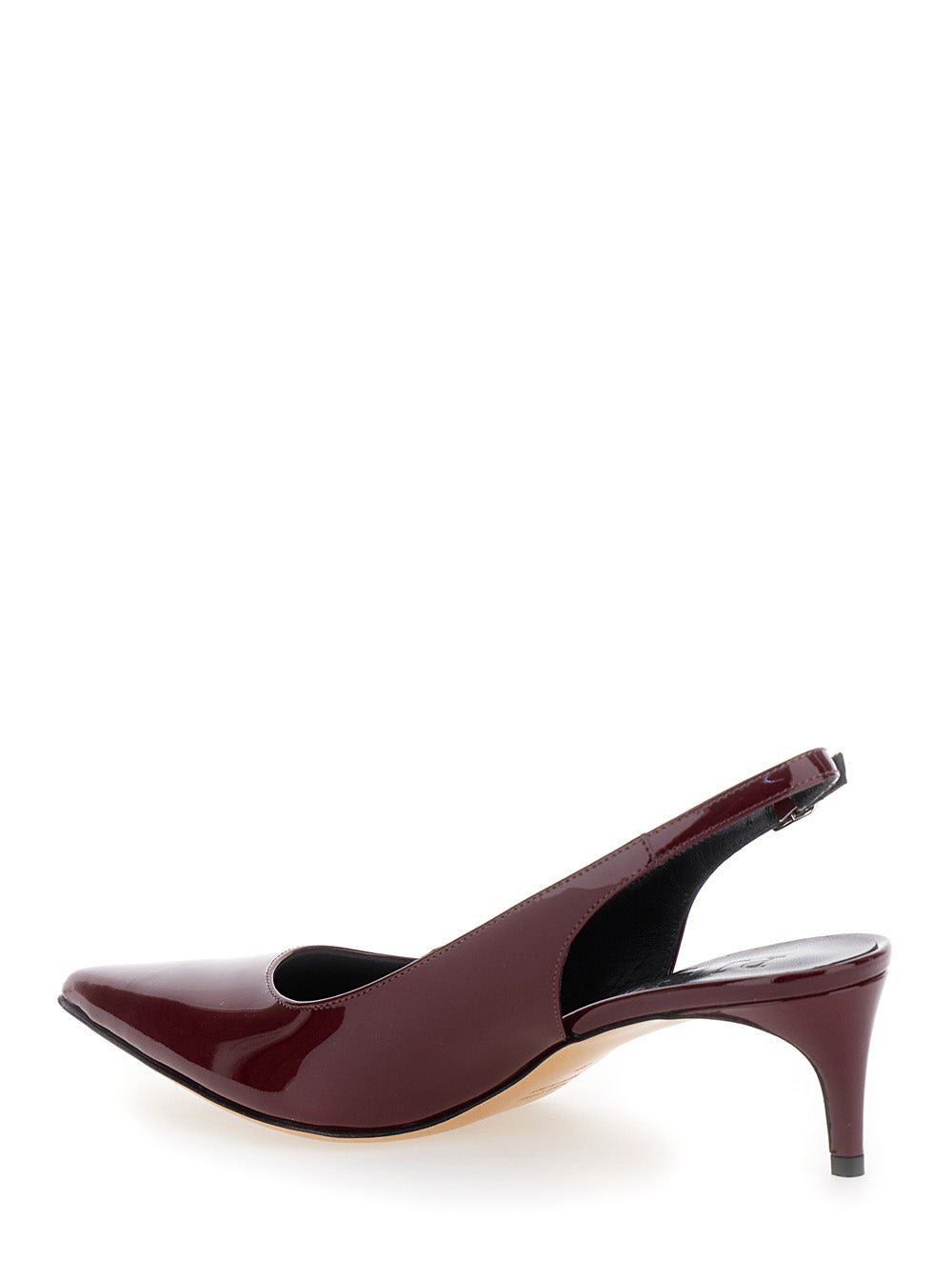 Leplain Women 'Luisa' Bordeaux Slingback Pumps With Low Heel In Patent Leather Woman LEPLAIN