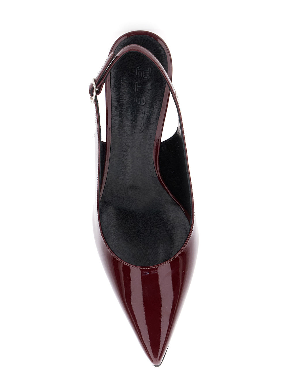 Leplain Women 'Luisa' Bordeaux Slingback Pumps With Low Heel In Patent Leather Woman LEPLAIN