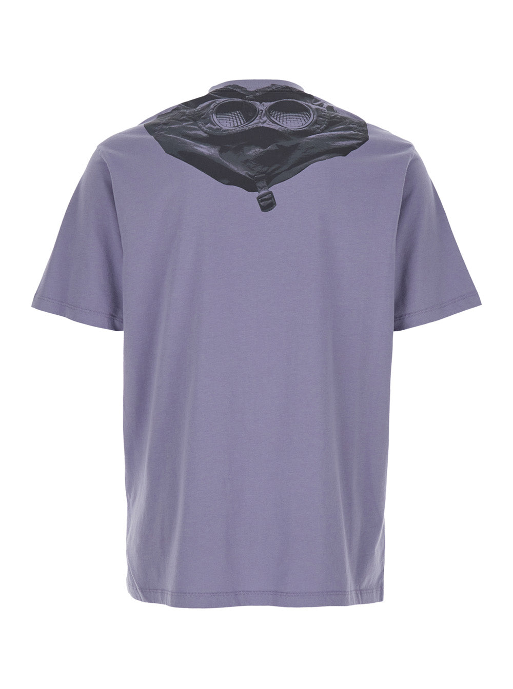C.P. Company Men Violet T-Shirt With Logo Printed On The Front In Cotton Man C.P. COMPANY