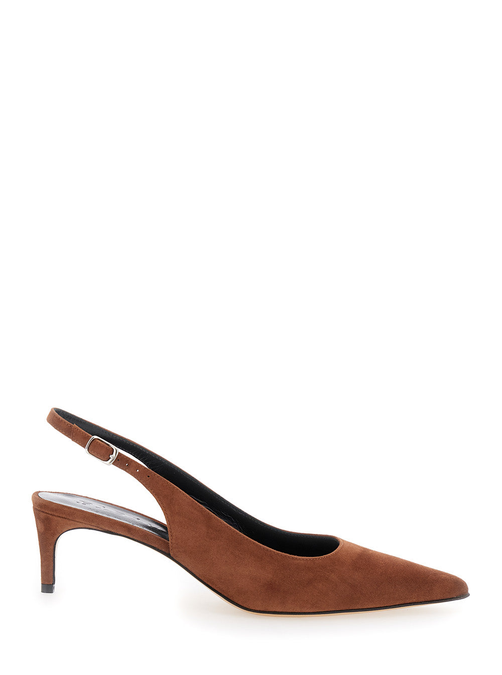 Leplain Women 'Luisa' Brown Slingback Pumps With Low Heel In Suede Woman LEPLAIN