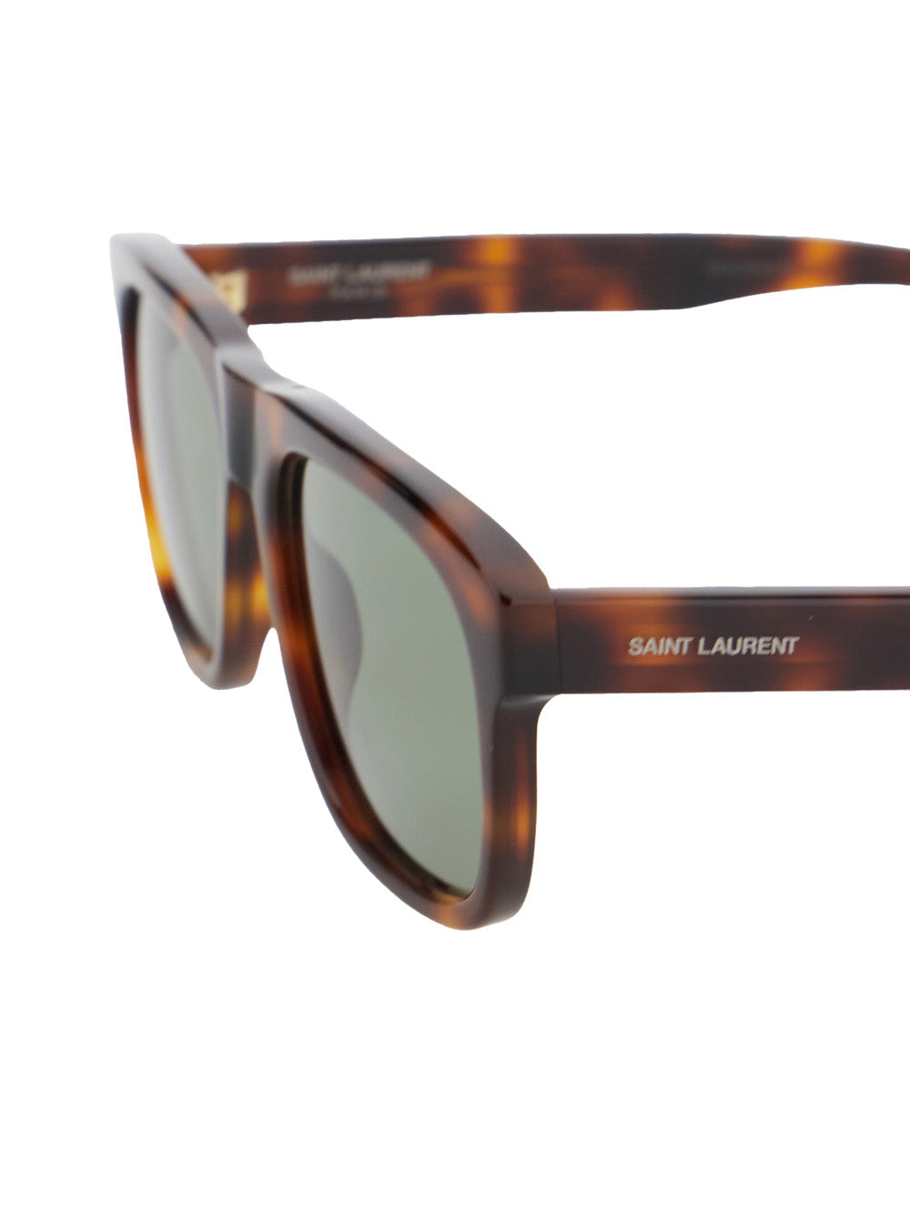 Saint Laurent Women 'Sl 558' Black Sunglasses With Nylon Lenses And Squared Tortoiseshell Frame In Acetate Woman SAINT LAURENT