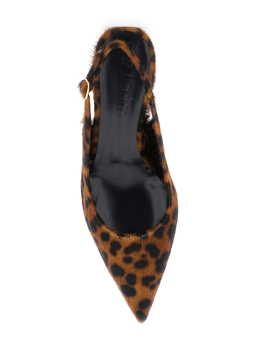 Leplain Women 'Luisa' Brown Slingback Pumps With Medium Stiletto Heel And Leopard Print All-Over In Ecofur Woman LEPLAIN