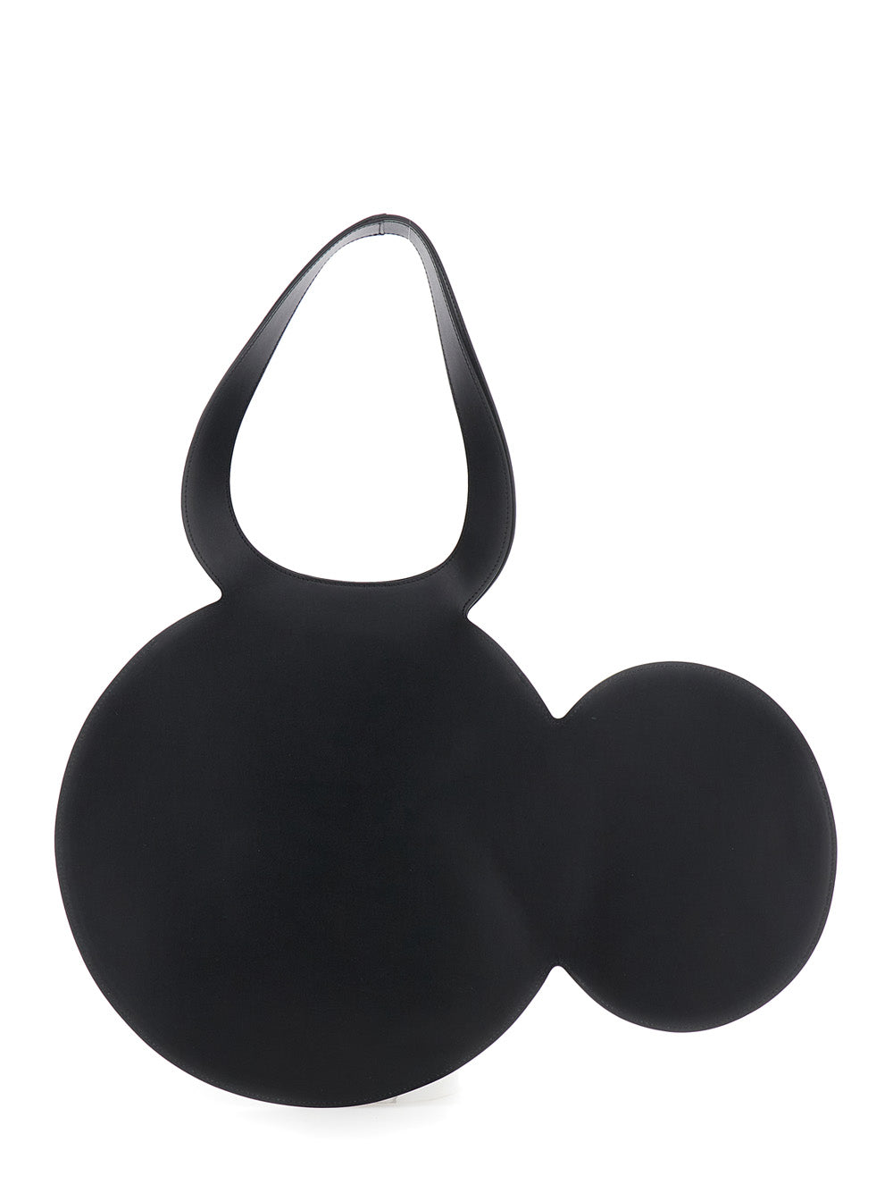 Coperni Women 'Mickey' Black Handbag With Cut-Out Handle And Logo Lettering On The Front In Leather Woman COPERNI