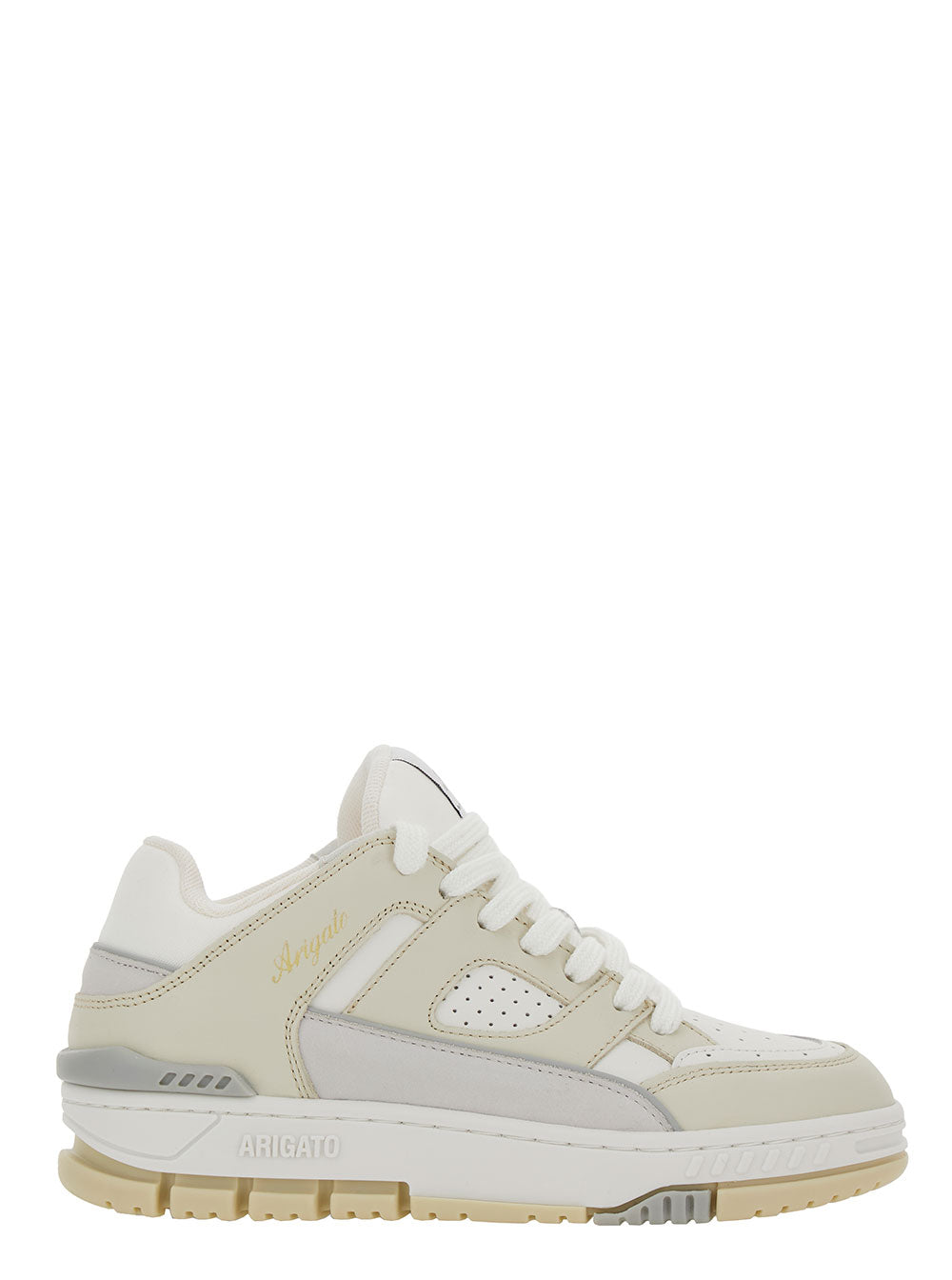 Axel Arigato Women 'Area Lo' White And Beige Sneakers With Logo Detail In Leather Blend Woman AXEL ARIGATO