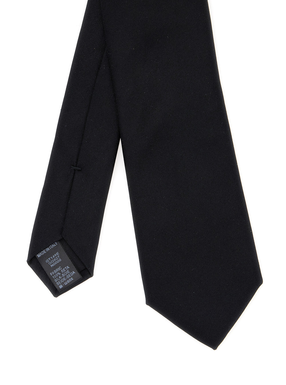 Dolce & Gabbana Men Black Tie With Single Loop On The Rear In Silk Man DOLCE & GABBANA