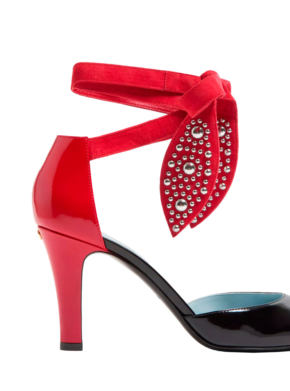 Valentino Garavani Women 'Foliefoliage' Black Pumps Bead Embellishment And Color-Block Design In Leather Woman VALENTINO GARAVANI