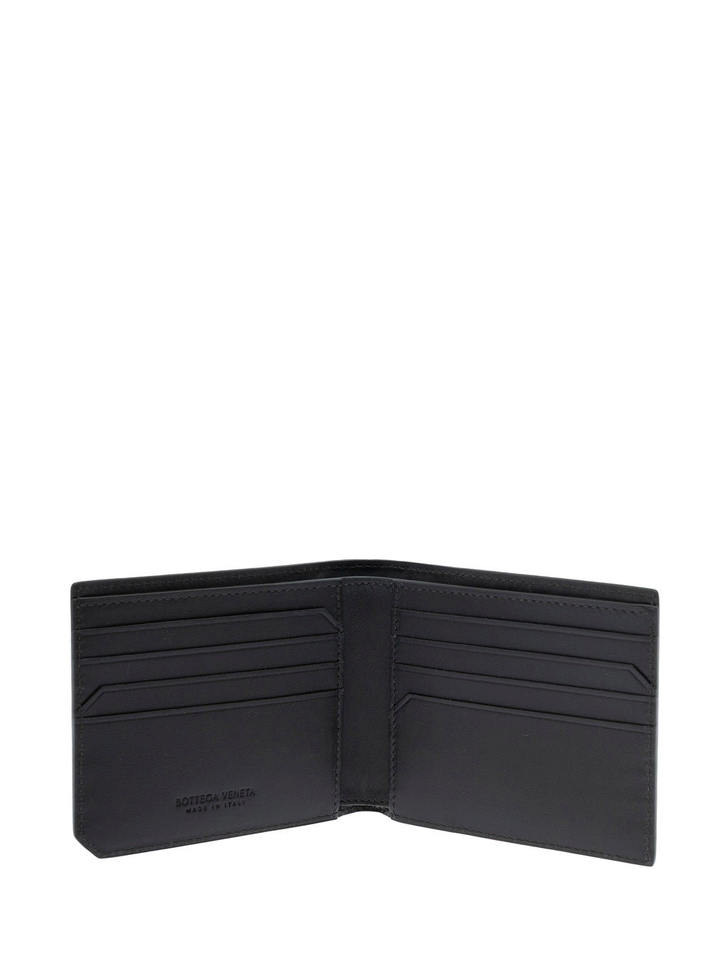 Bottega Veneta Men Green Bi-Fold Wallet With Intrecciato Motif And Embossed Logo Lettering On The Inside In Leather Man BOTTEGA VENETA