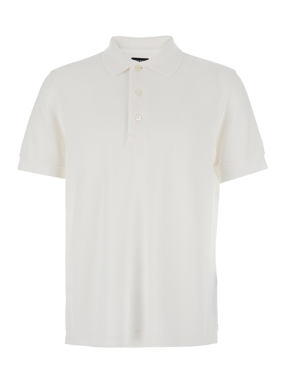 Tom Ford Men White Polo Shirt With Classic Collar In Cotton Blend Man TOM FORD