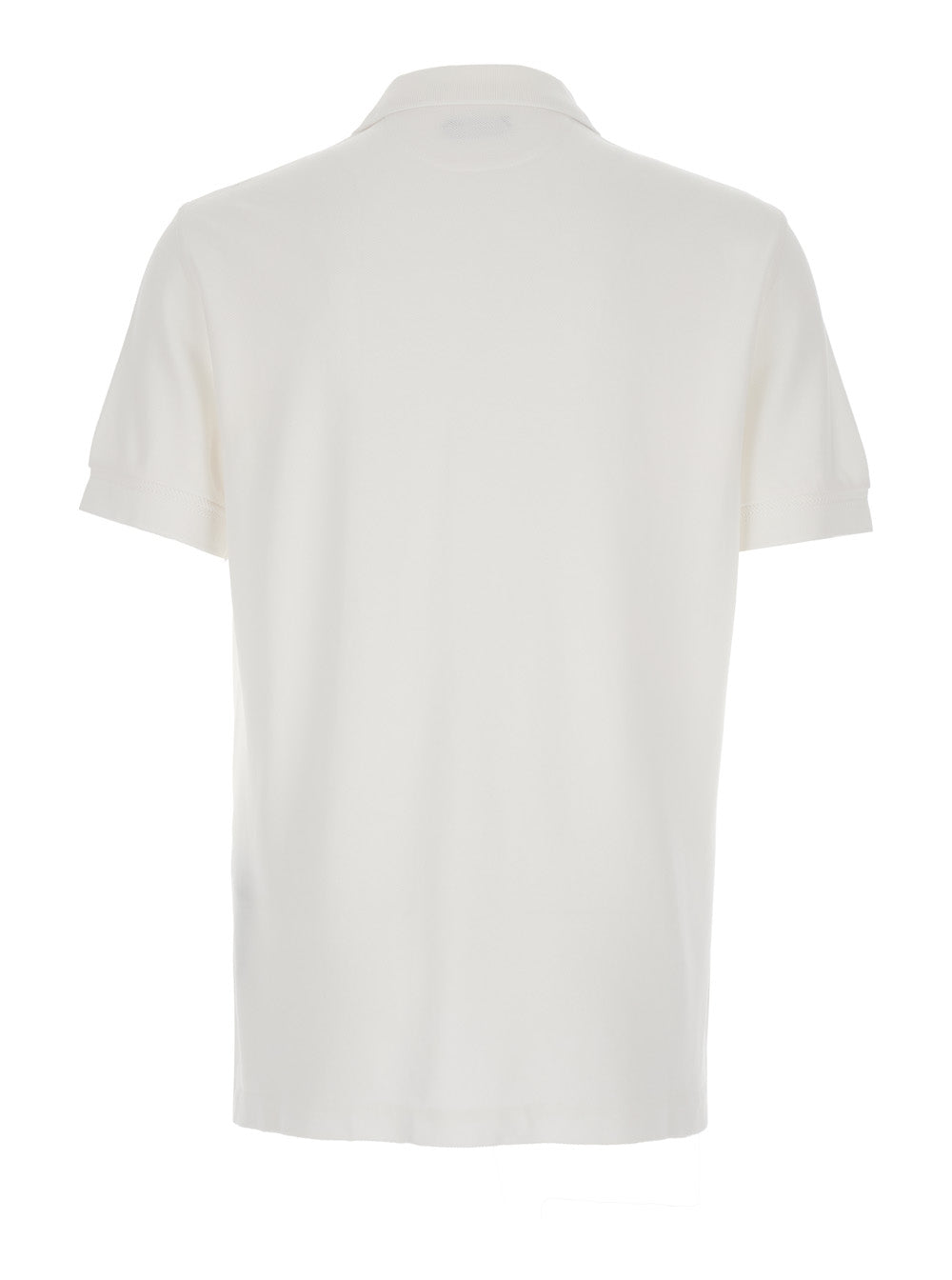 Tom Ford Men White Polo Shirt With Classic Collar In Cotton Blend Man TOM FORD