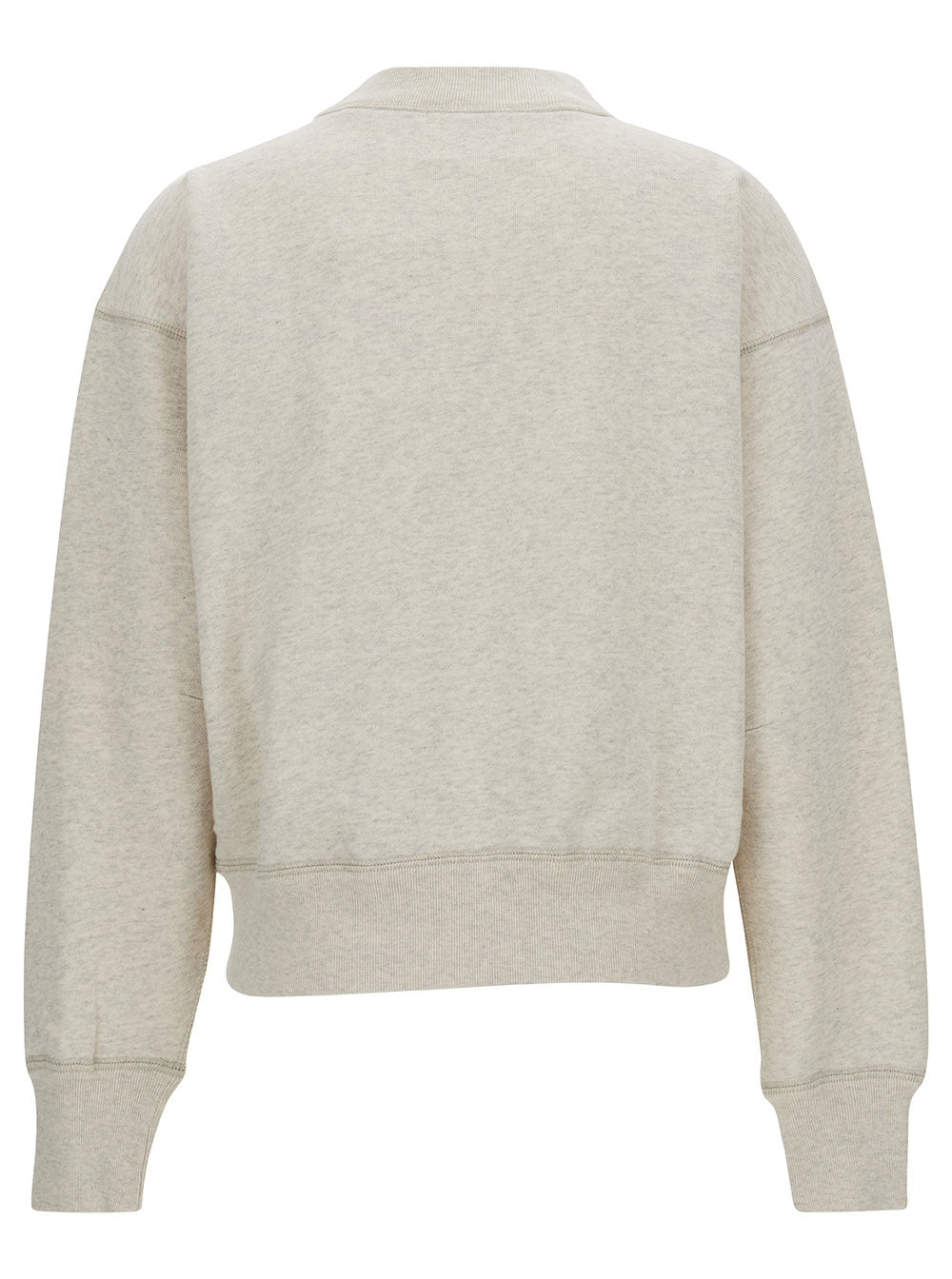 Isabel Marant Etoile Women Beige High Neck Sweatshirt With Contrasting Logo Print In Cotton Blend Woman ISABEL MARANT ETOILE