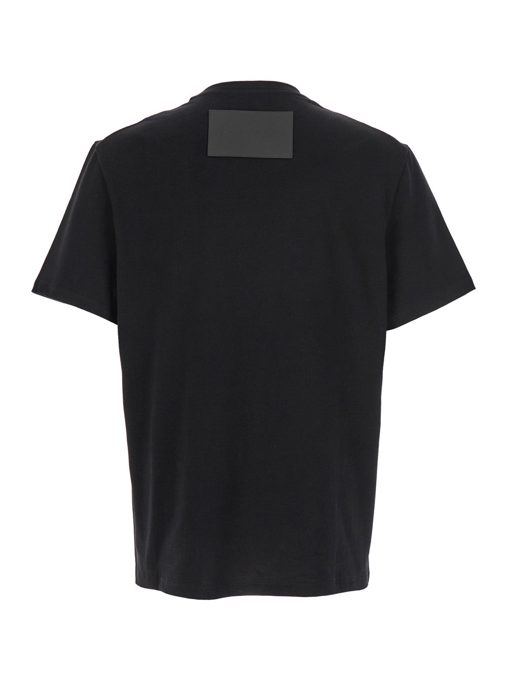 Jil Sander Men Black Crewneck T-Shirt With Logo Patch On The Rear In Cotton Man JIL SANDER