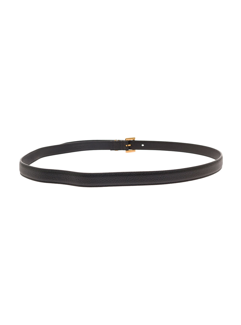 Saint Laurent Men Black Belt With Cassandre In Leather Man SAINT LAURENT