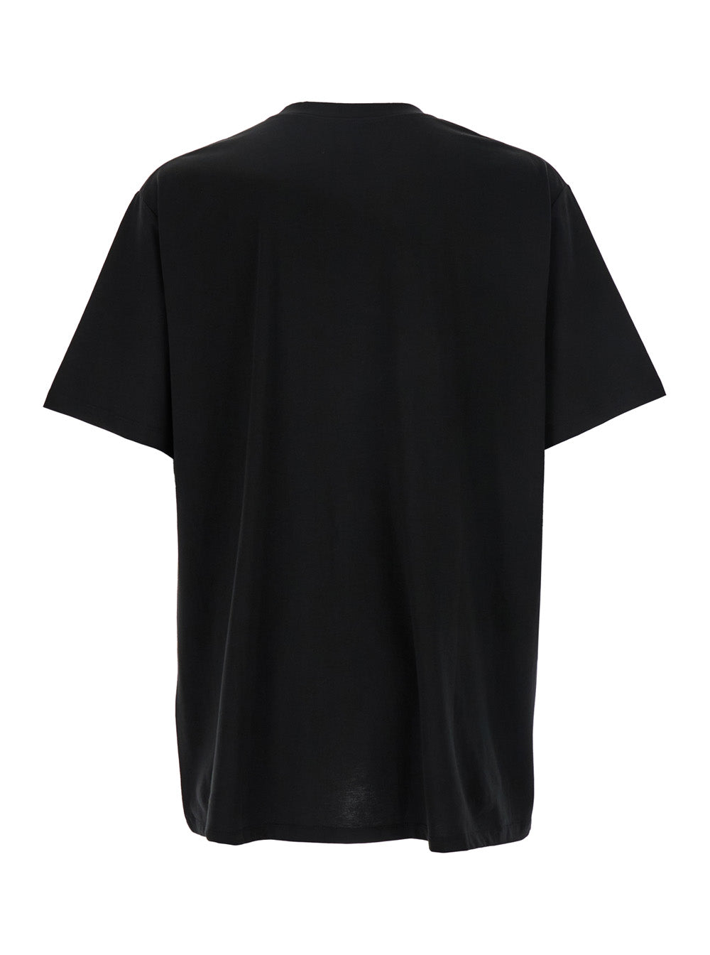 Balmain Men Black Crewneck T-Shirt With Logo Lettering On The Front In Cotton Man BALMAIN