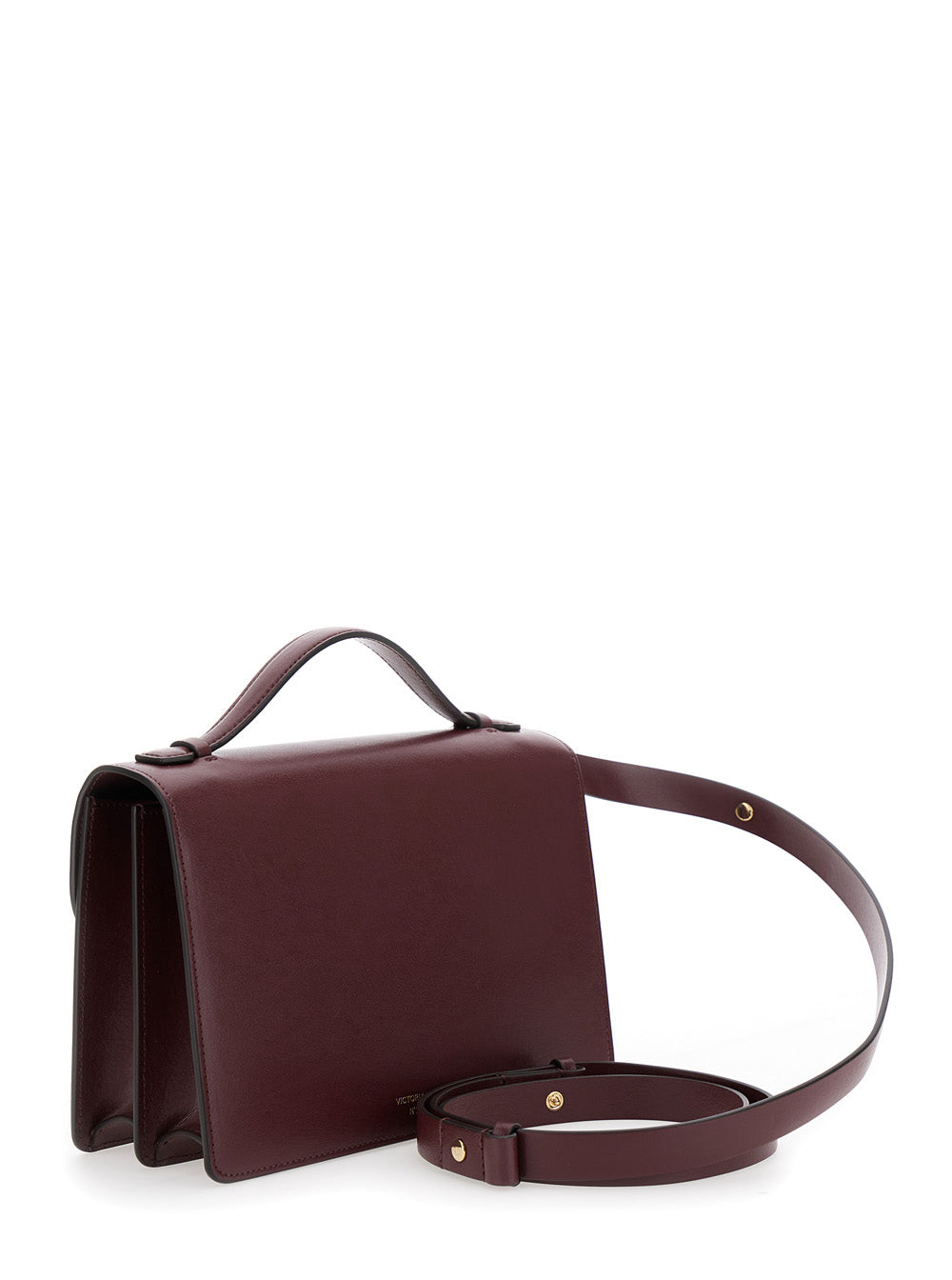 Victoria Beckham Women 'Dorian' Bordeaux Shoulder Bag With Adjustable And Removable Shoulder Strap And Logo Plaque On The Front In Leather Woman VICTORIA BECKHAM