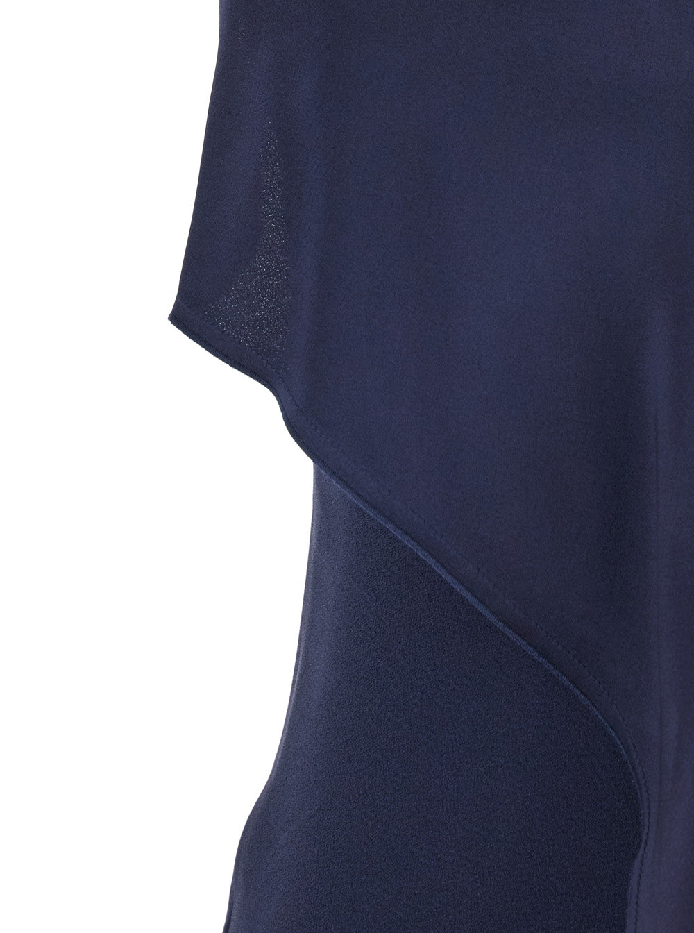 Victoria Beckham Women Blue Sleeveless Long Dress With V Neck In Fabric Woman VICTORIA BECKHAM