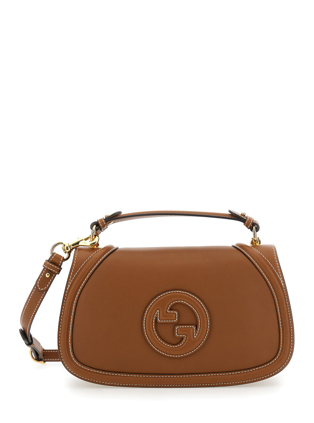 Gucci Women 'Blondie' Brown Handbag With Logo Detail On Front In Leather Woman GUCCI