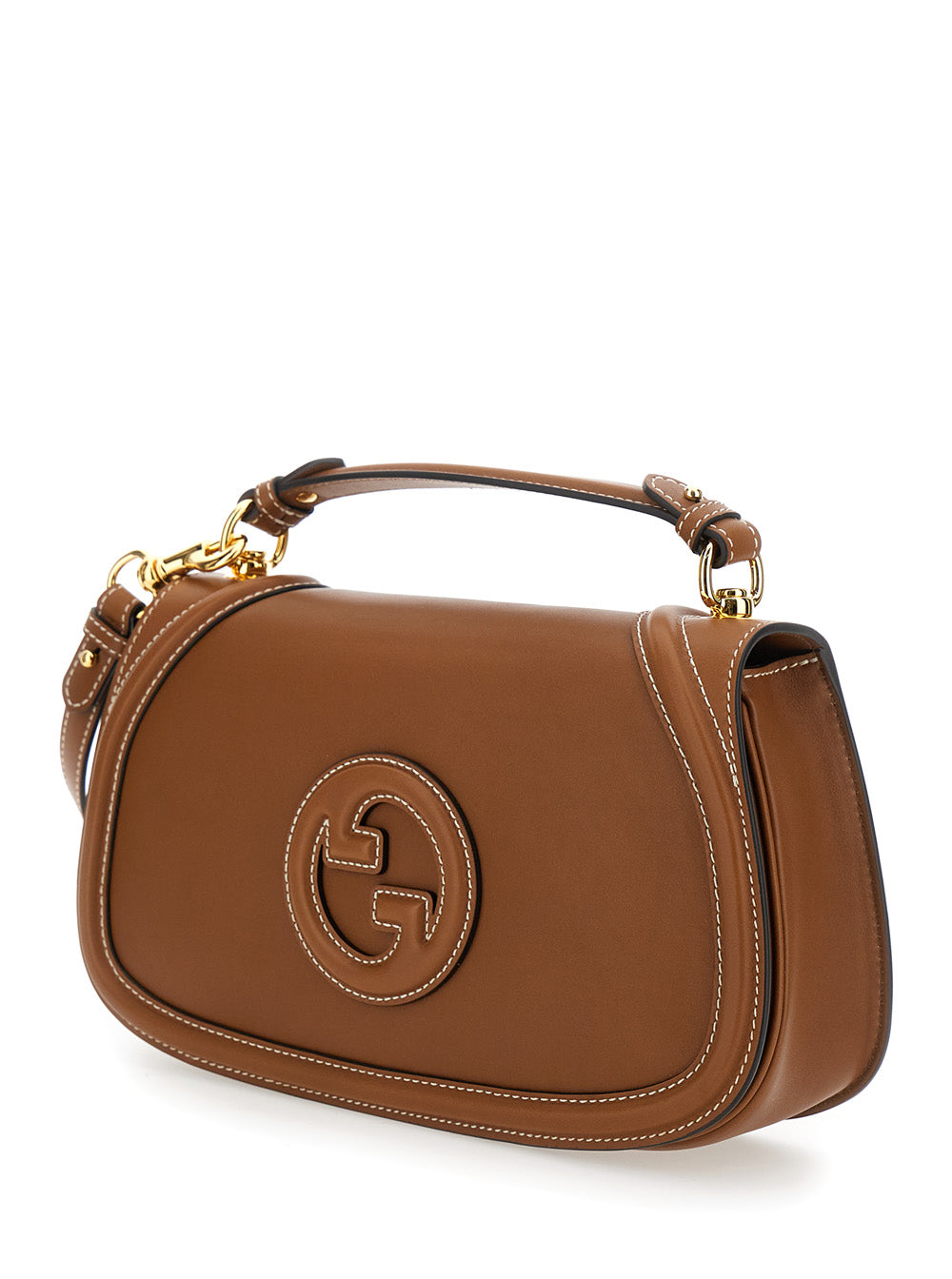 Gucci Women 'Blondie' Brown Handbag With Logo Detail On Front In Leather Woman GUCCI