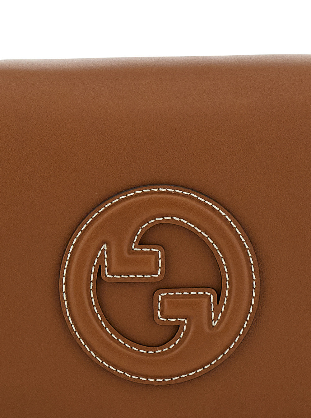 Gucci Women 'Blondie' Brown Handbag With Logo Detail On Front In Leather Woman GUCCI