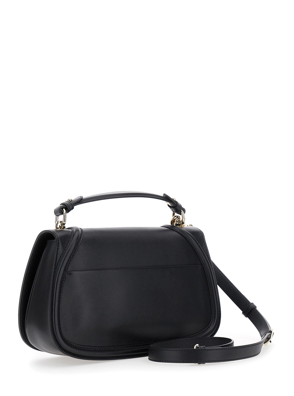 Gucci Women 'Blondie' Black Handbag With Gg Logo Plaque On The Front In Leather Woman GUCCI