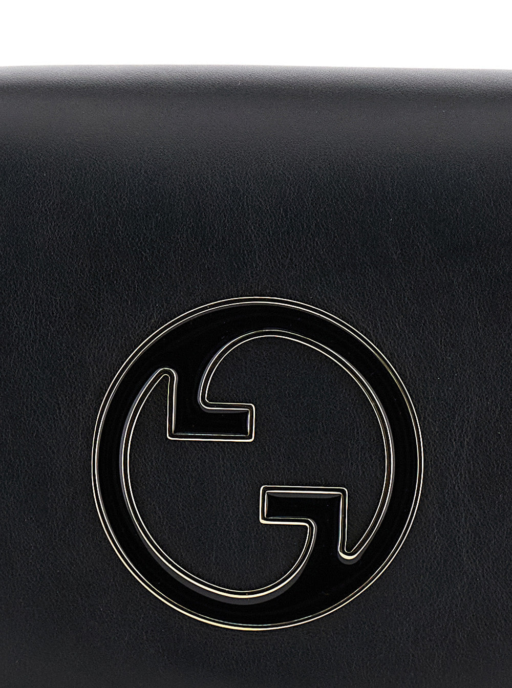 Gucci Women 'Blondie' Black Handbag With Gg Logo Plaque On The Front In Leather Woman GUCCI