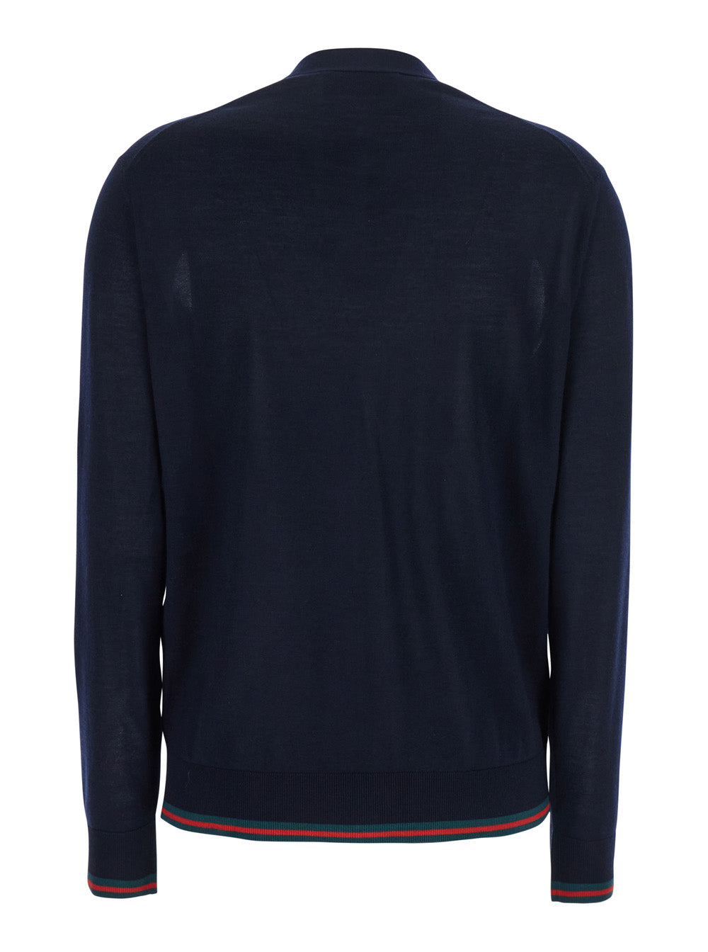 Gucci Women Blue Cardigan With Web Detail On The Edges In Cashmere And Silk Blend Woman GUCCI