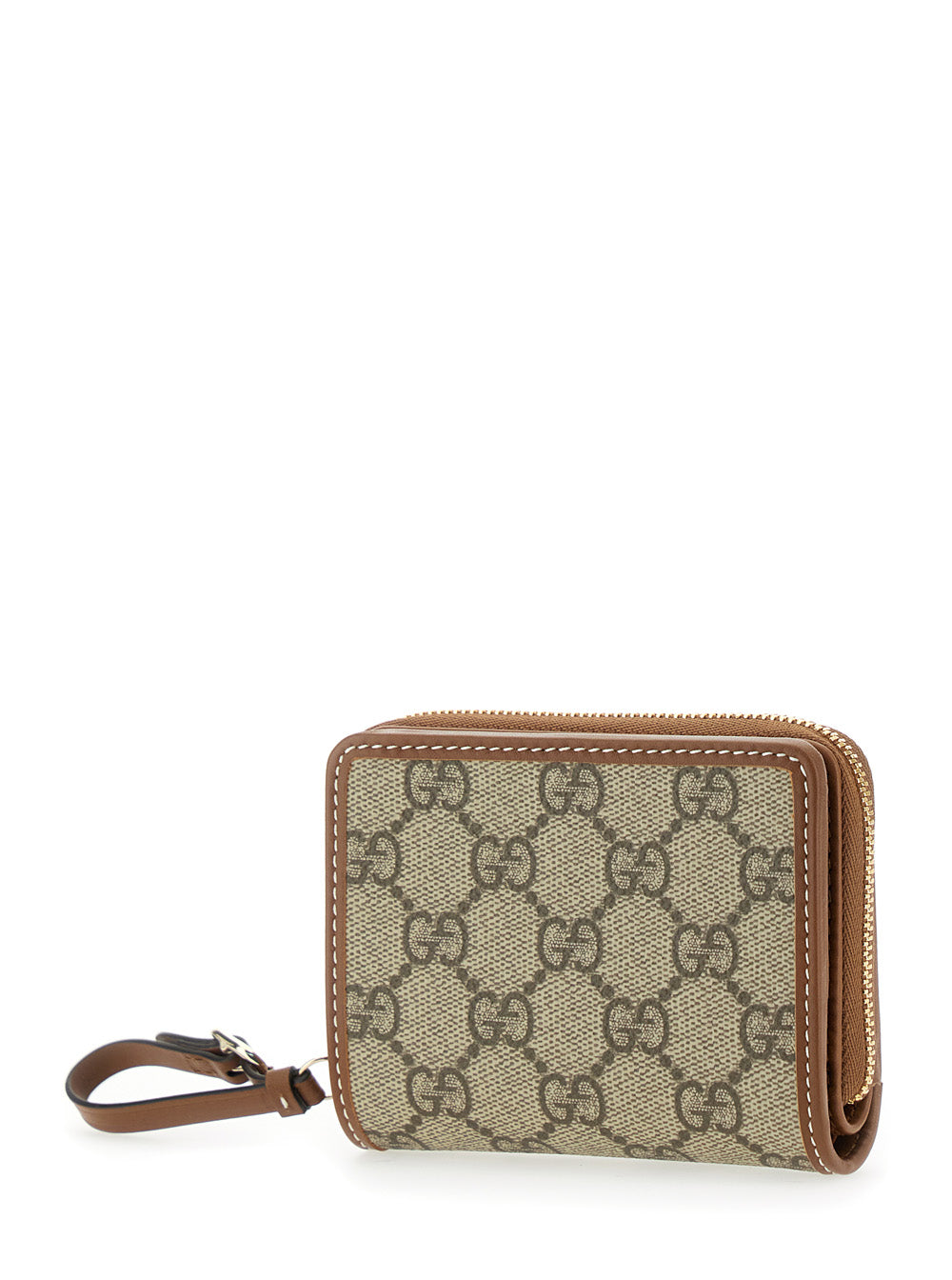 Gucci Women Beige Wallet With Snap Button And Zip Closure In Gg Canvas Woman GUCCI