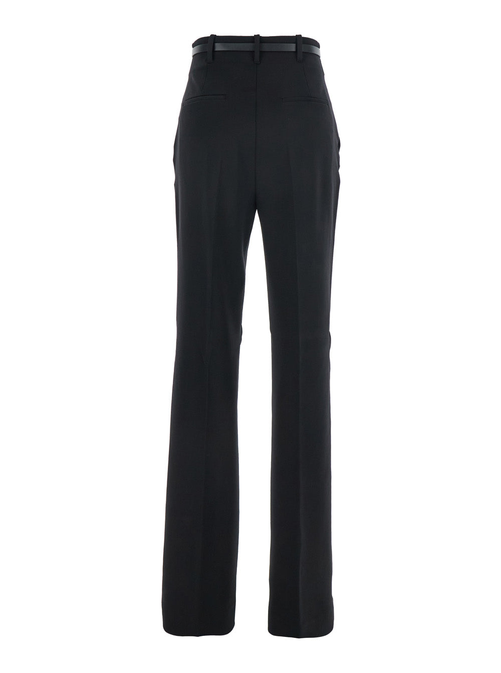 Sportmax Women 'Texas' Black Pants With Belt With Metallic Buckle In Fabric Woman