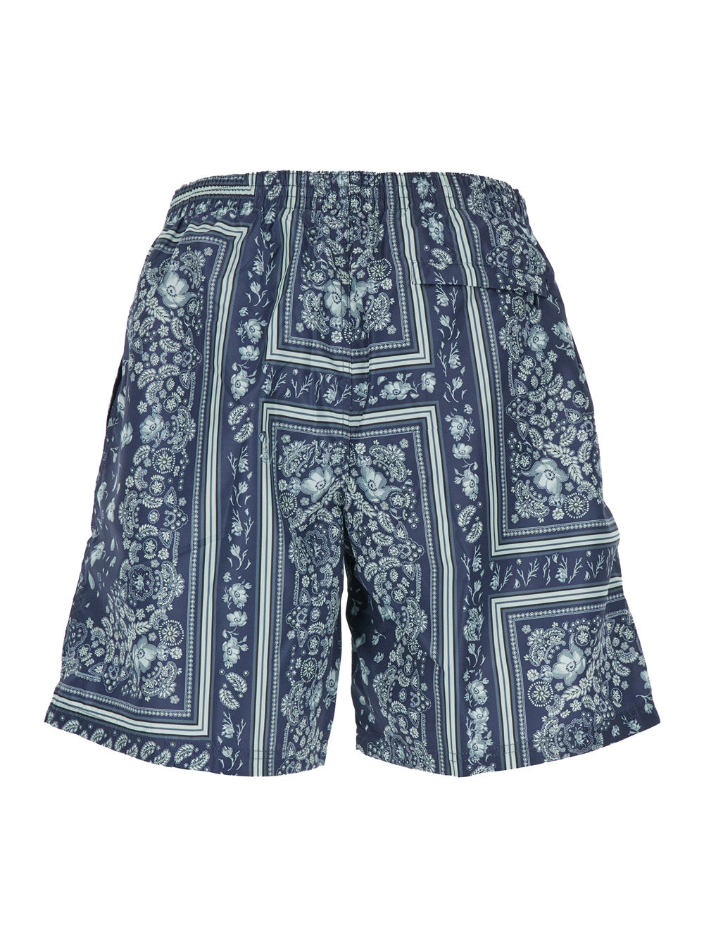 Fendi Men Blue Swimsuit With Elasticated Waist And All-Over Ff Motif In Tech Fabric Man FENDI