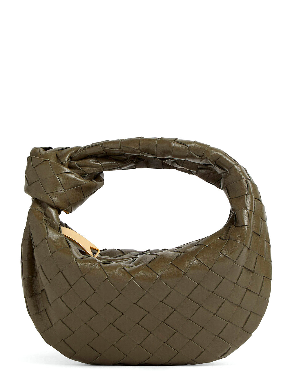Bottega Veneta Women 'Jodie' Green Mini Handbag With Knot Detail And Intrecciato Motif In Leather Woman BOTTEGA VENETA