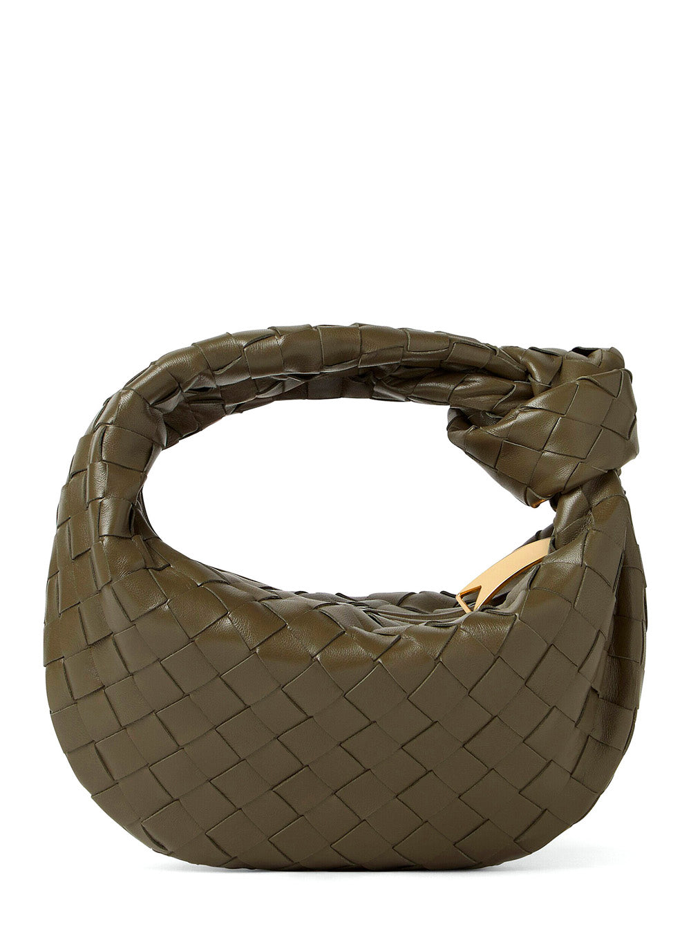 Bottega Veneta Women 'Jodie' Green Mini Handbag With Knot Detail And Intrecciato Motif In Leather Woman BOTTEGA VENETA