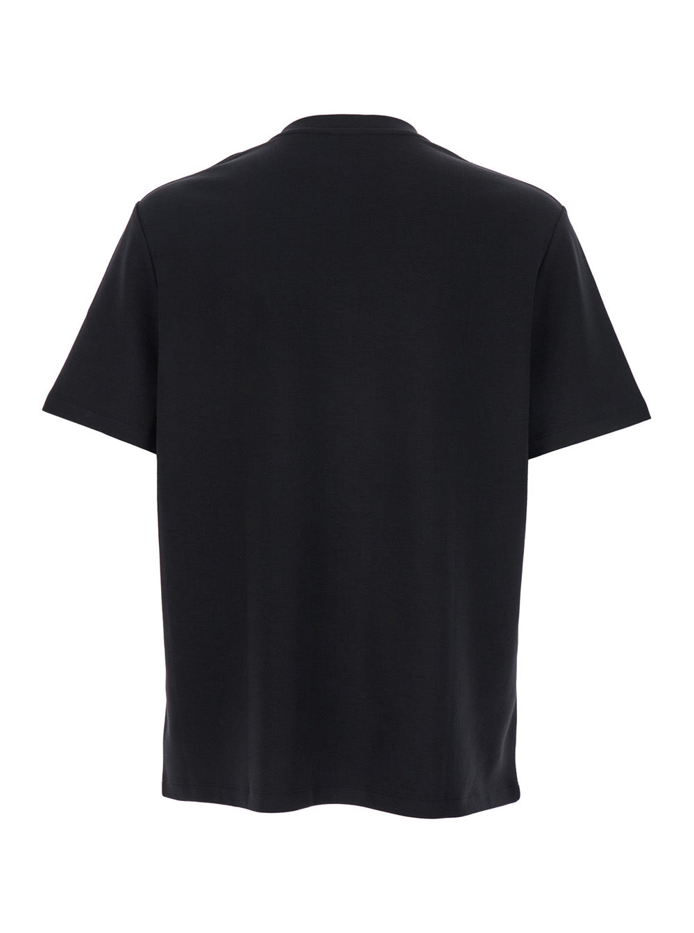 Balmain Men Black Crewneck T-Shirt With Logo Print On The Front In Cotton Man BALMAIN