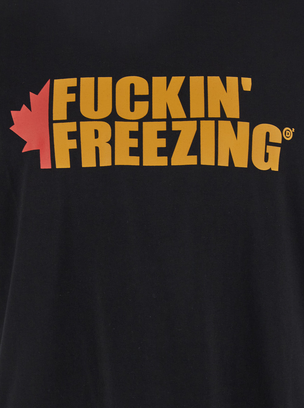 Dsquared2 Men Black Crewneck T-Shirt With Print On The Front And Logo Lettering On The Rear In Cotton Man DSQUARED2