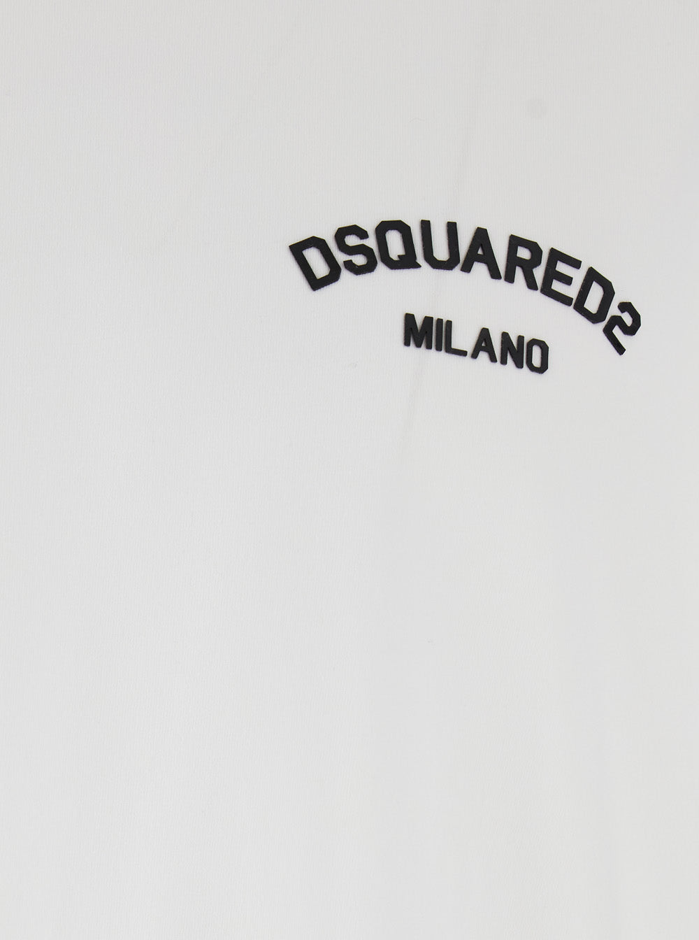 Dsquared2 Men White Crewneck T-Shirt With Logo Lettering On The Front In Cotton Man DSQUARED2