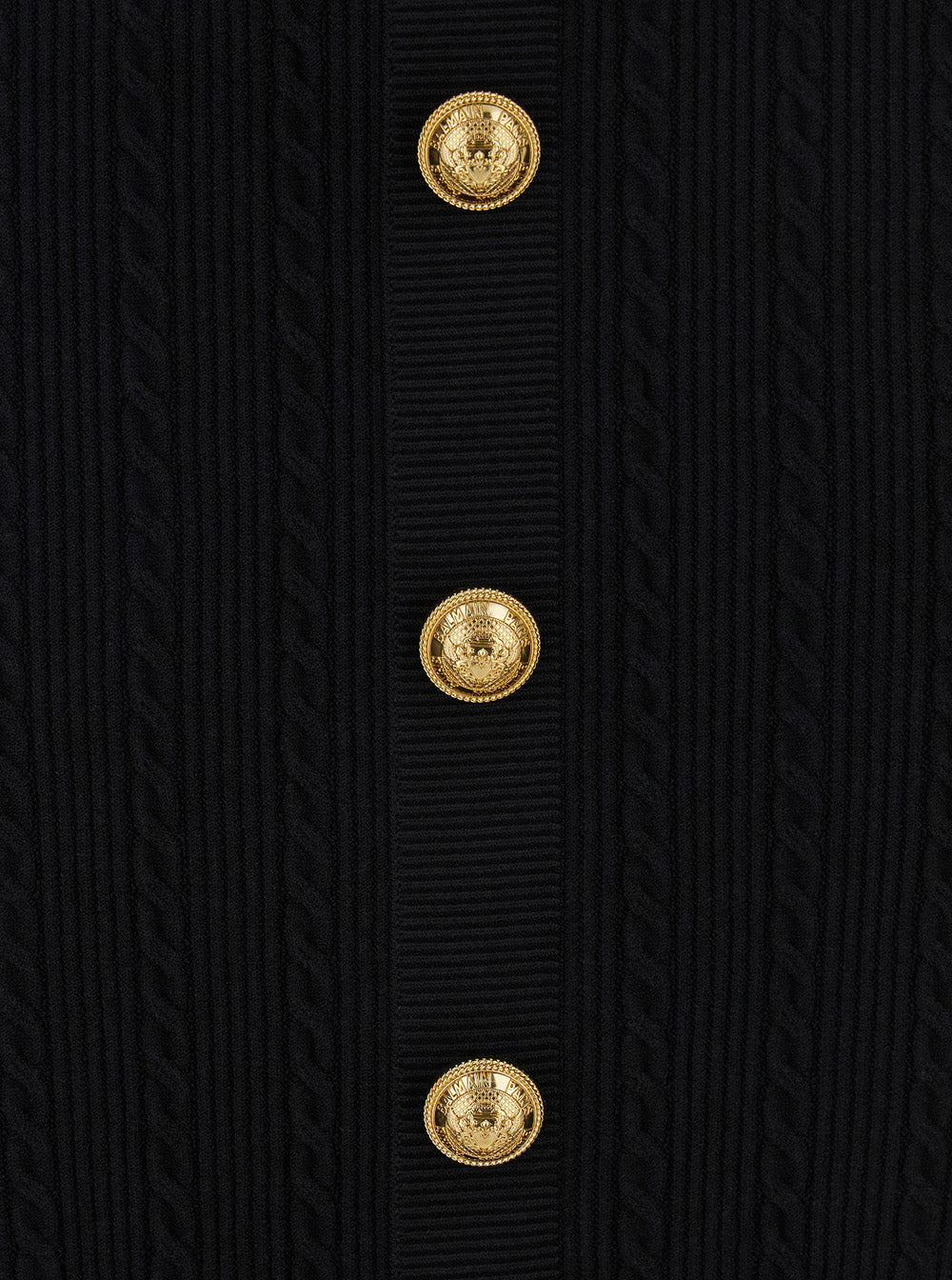 Balmain Women Black Skirt With Logo Buttons And Zip Closure In Viscose Blend Woman BALMAIN