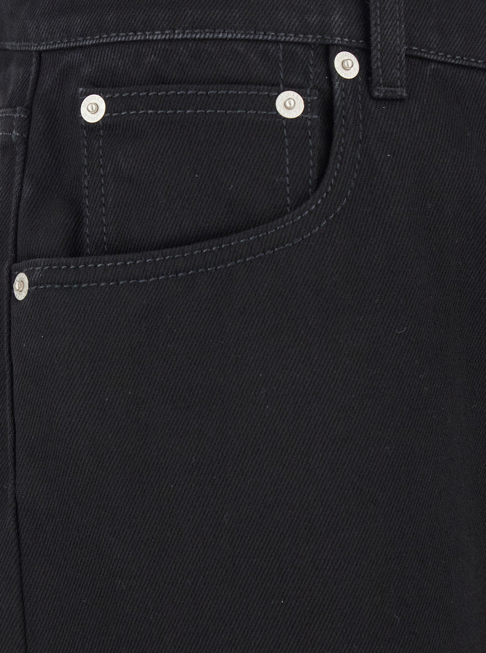 Alexander Mcqueen Men Black Jeans With Belt Loops And Logo Patch On The Rear In Denim Man ALEXANDER MCQUEEN
