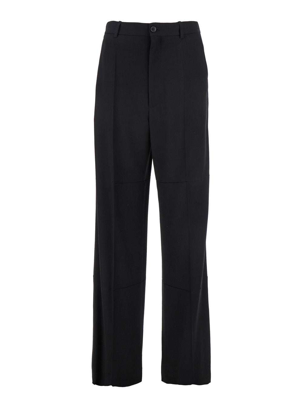 Balenciaga Men Black Pants With Belt Loops In Wool Blend Man BALENCIAGA