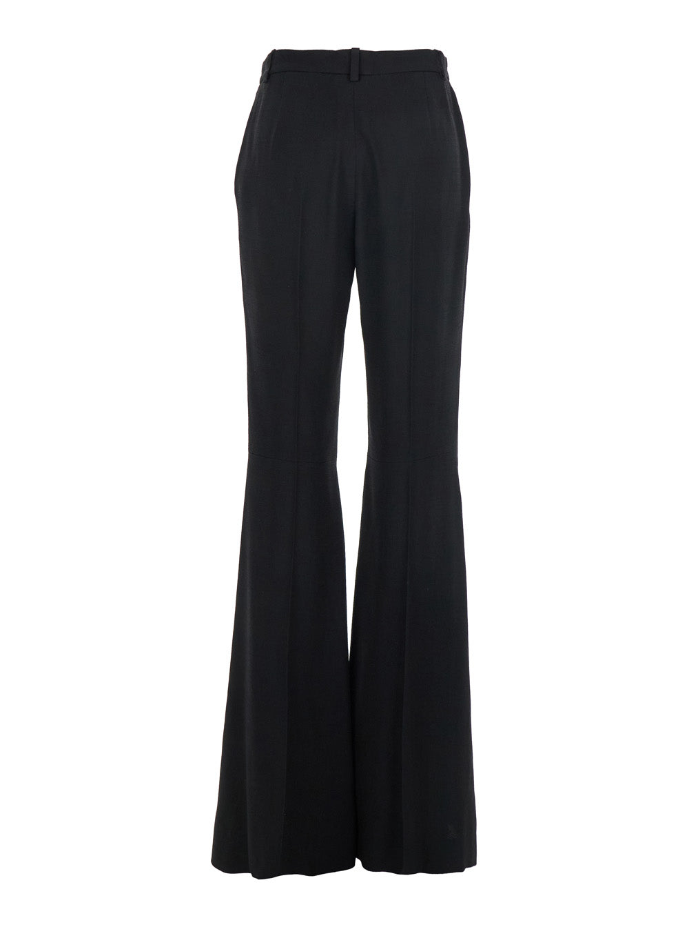 Balenciaga Women Black Pants With Belt Loops And Flared Leg In Viscose Woman BALENCIAGA