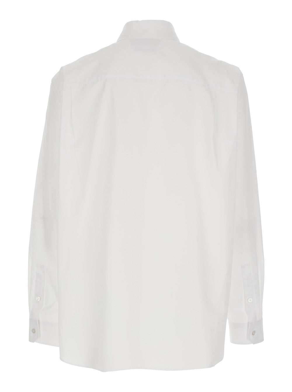 Gucci Men White Shirt With Classic Collar And Logo Detail On The Front In Cotton Man GUCCI