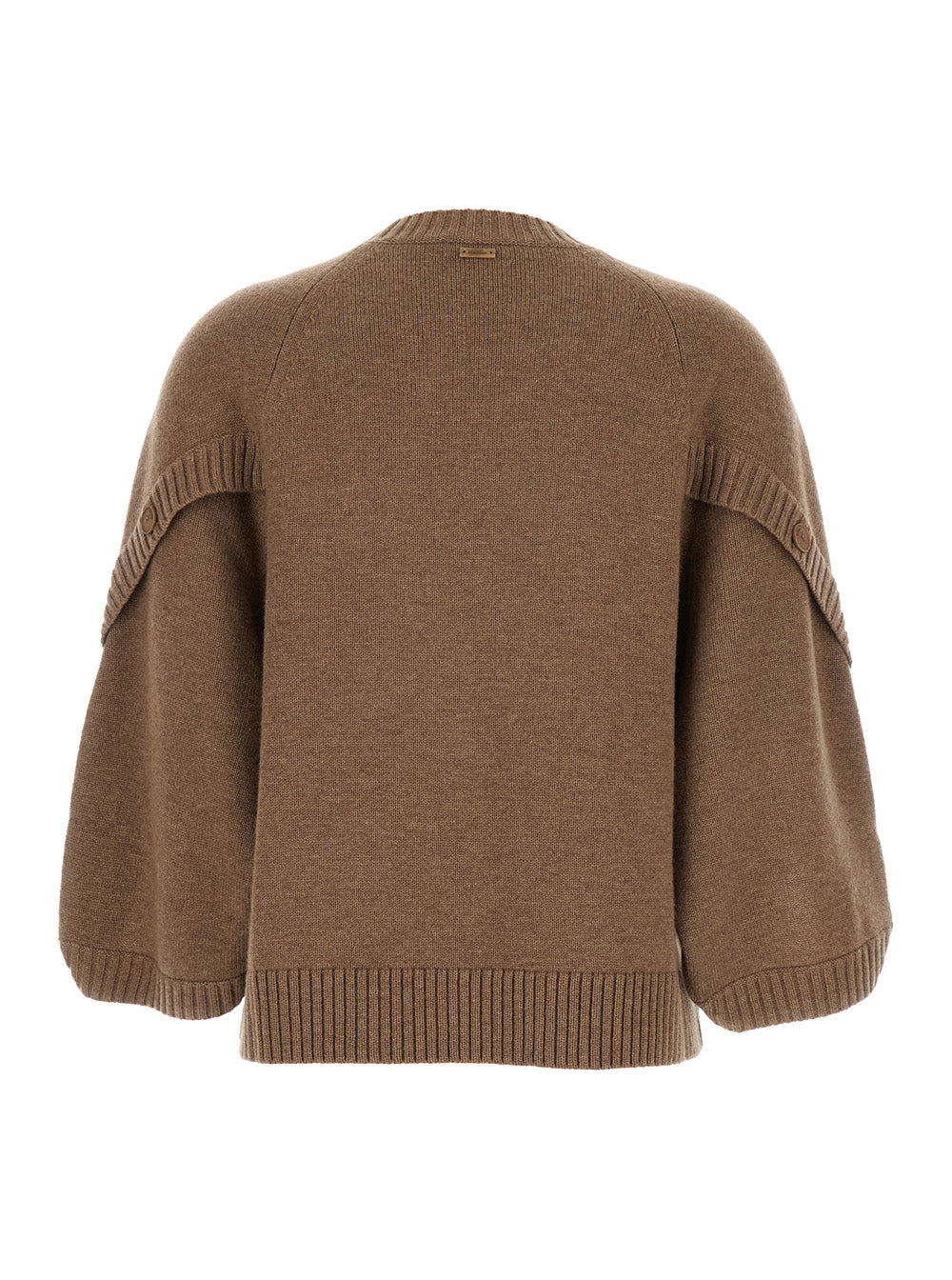 Max Mara Women 'Ampex' Brown Crewneck Sweater In Wool And Cashmere Woman MAX MARA