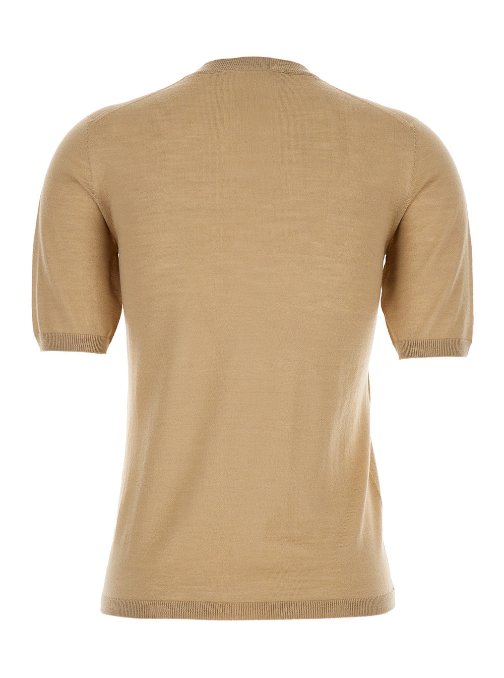 Max Mara Women 'Gerico' Beige Crewneck Sweater With Short Sleeves In Wool Woman MAX MARA