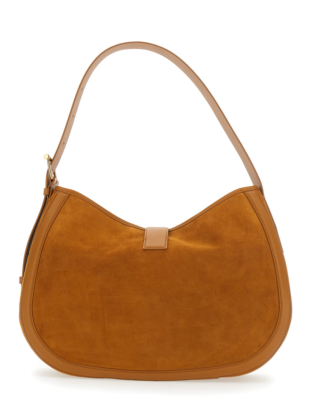 Alexander Mcqueen Women Brown Shoulder Bag With Adjustable Shoulder Strap And T Buckle Closure On The Front In Suede Woman ALEXANDER MCQUEEN