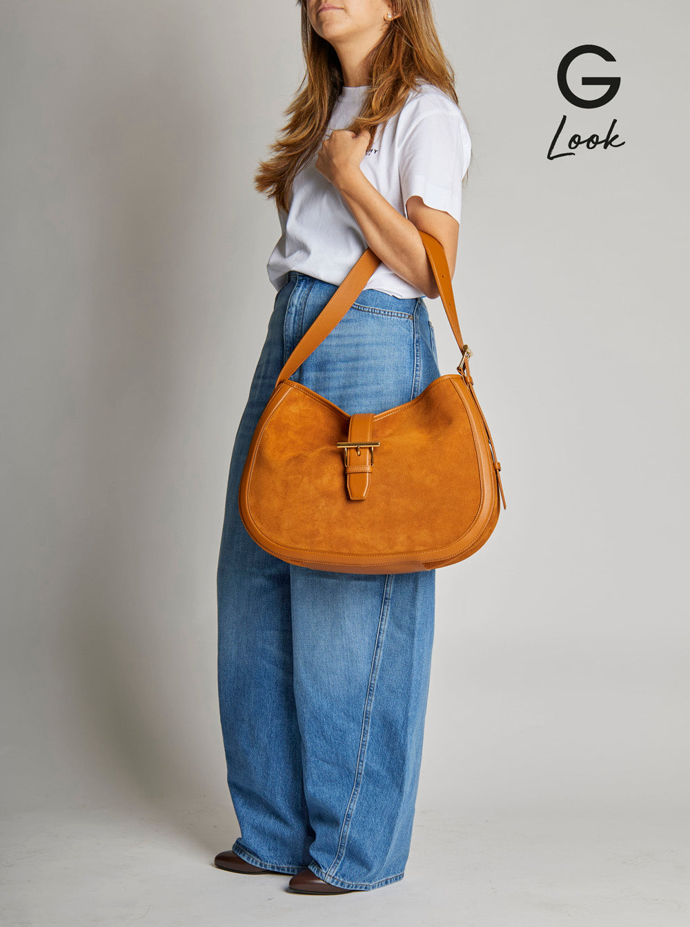 Alexander Mcqueen Women Brown Shoulder Bag With Adjustable Shoulder Strap And T Buckle Closure On The Front In Suede Woman ALEXANDER MCQUEEN