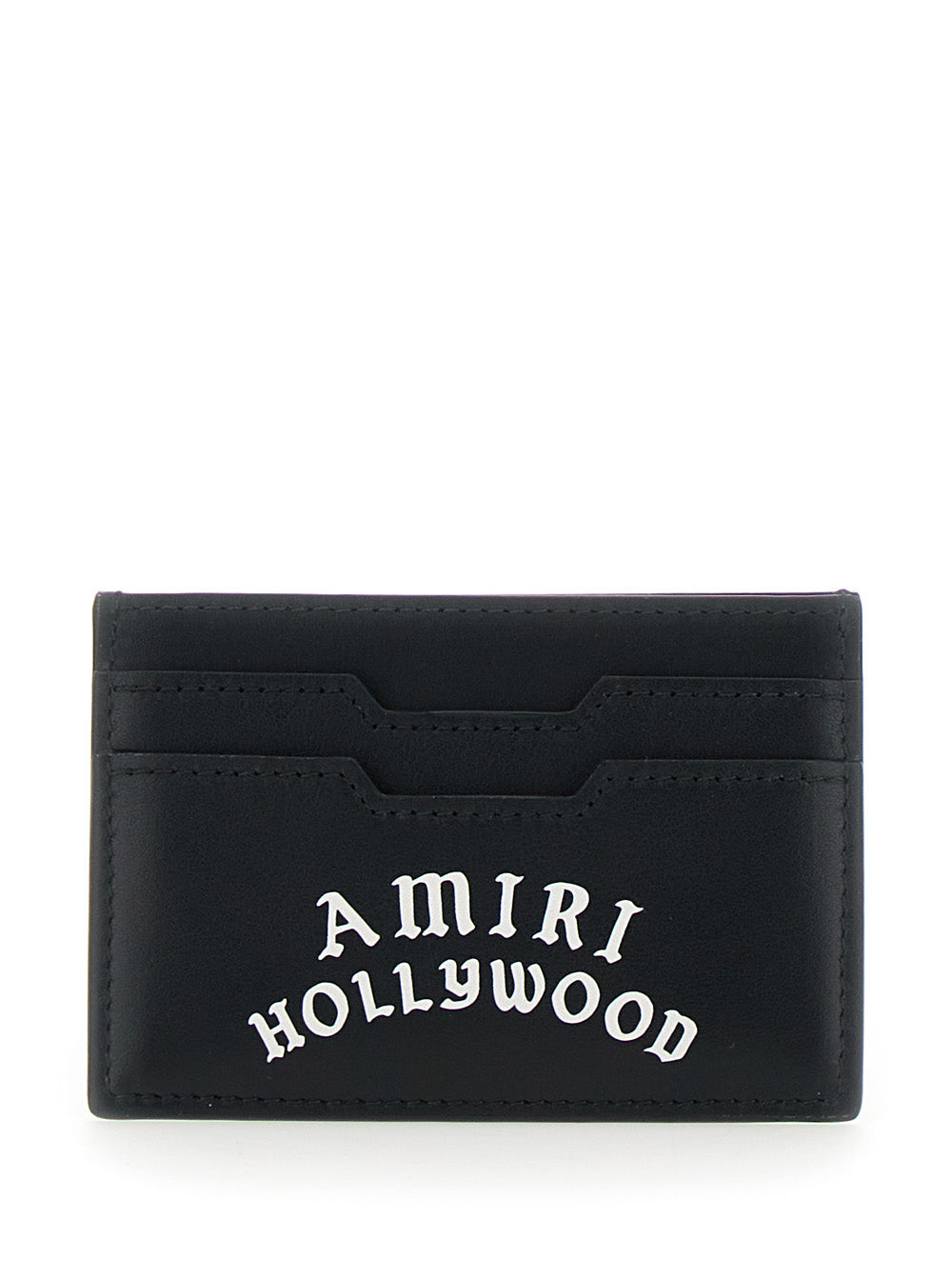 Amiri Men Black Card Holder With Logo Lettering On The Front And Embossed Logo On The Rear In Leather Man AMIRI
