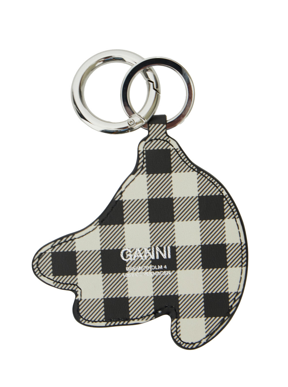 Ganni Women Multicolor Banana Shaped Keyring With Logo Lettering On The Front In Leather And Tech Fabric Woman GANNI